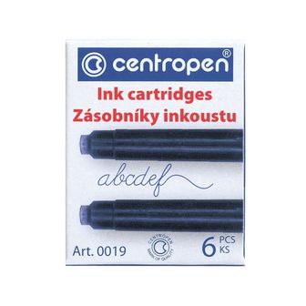 Капсулы д/перьевой ручки CENTROPEN синие 6шт/уп. (6/60) 0019/06