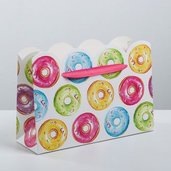 Пакет подарочный «Пончики», 30 ? 23 ? 10 см   3822371