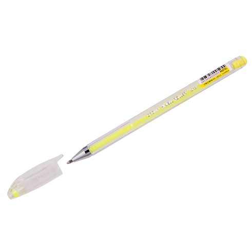 Ручка гел. CROWN 0.8мм "Hi-Jell Pastel" пастель желтый HJR-500P-8