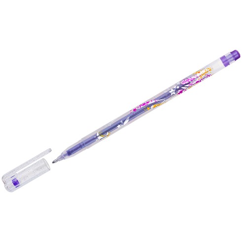 Ручка гел. "Glitter Metal Jell" CROWN 1,0мм, фиолетовая с блестками (12/144/1152) MTJ-500GLS(D)