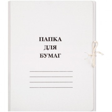 Папка бумажная 440 г/м2, с завязками, белая, мелованная в коробе, Дело. СOLORCODE, БланкИздат 132
