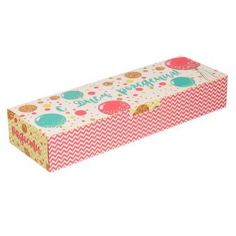 Упаковка для пончиков «С Днём Рождения», 30 х 10 х 5 см  3132797