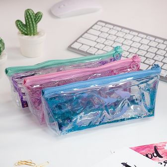 Пенал школьный на молнии МИКС шейкер Русалки в море   4634690 4634690