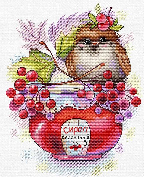 Набор для вышивания "Жар-Птица. Крылатая калинка" размер 22*18 см., М.П.Студия М-392