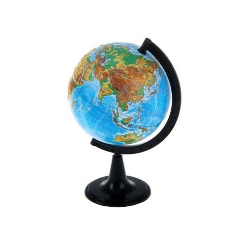 Глобус (d=150мм) физический с рельефной поверхностью, Глобусный мир 10335