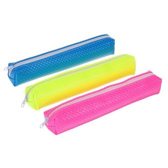 Пенал школьный на молнии МИКС Тропик флуор   1928871 1928871