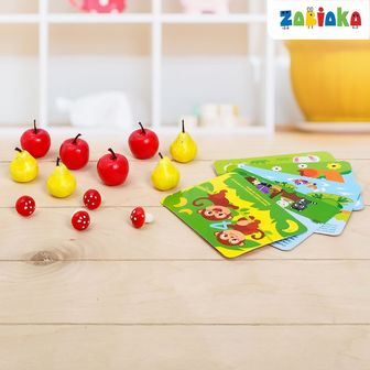 ZABIAKA Счётный материал "Весёлые задачки": грибы, яблоки, груши, 12шт   3868655    3868655