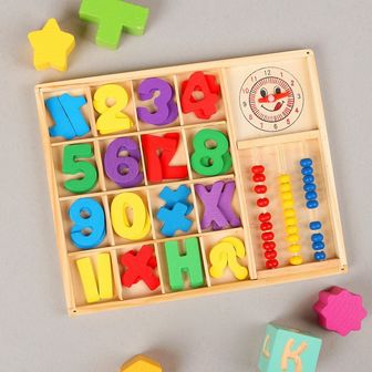 Счетный материал "Счеты, цифры и знаки" с часиками 741891 741891