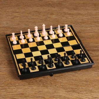 Настольная игра 3 в 1 "Атели": шашки, шахматы, нарды доска пластик 19х19 см 536136 536136