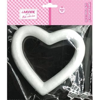Заготовка для декорирования "deVENTE. Сердце фигурное" из пенополистирола, 135x22 мм, в пластиковом пакете с подвесом 8003917