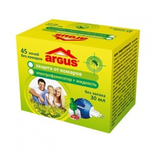 Комплект от комаров ARGUS (фумигатор универс. с индикат+жидк 30мл) б/запаха (45ночей) АR-3