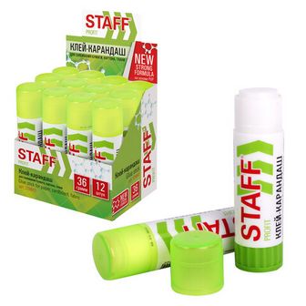 Клеящий карандаш УСИЛЕННЫЙ STAFF Profit, 36 г, PVP-основа, 228663 228663