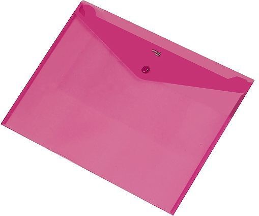 Папка-конверт пластиковая 0.18мм, на кнопке фА3, красная, Comix А1852