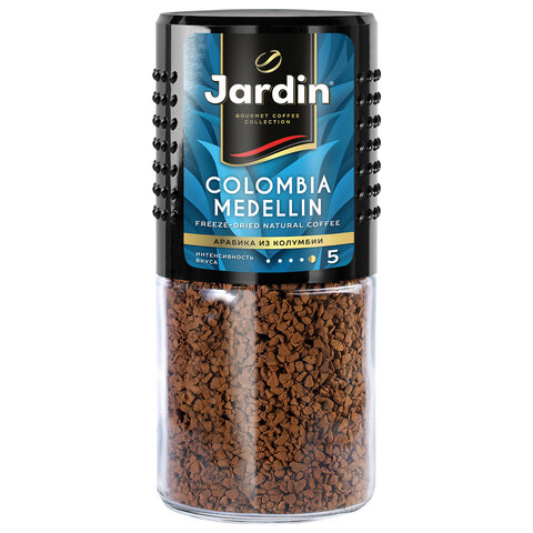 Кофе растворимый JARDIN (Жардин) "Colombia Medellin", сублимированный,95г, стеклянная банка,ш/к06272 835157