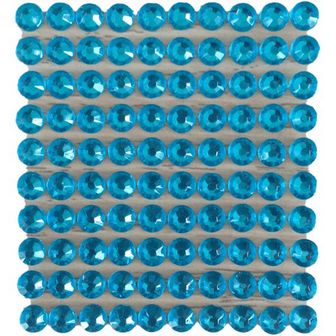 Стразы самоклеящиеся "deVENTE. Round" акриловые, размер 4 мм, карточка 60x60 мм, голубые, 100 шт в пластиковом пакете с блистерным подвесом 8002001