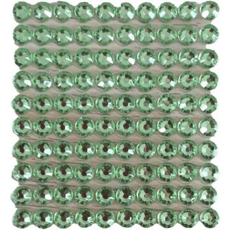 Стразы самоклеящиеся "deVENTE. Round" акриловые, размер 4 мм, карточка 60x60 мм, зеленые, 100 шт в пластиковом пакете с блистерным подвесом 8002003