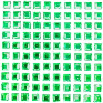 Стразы самоклеящиеся "deVENTE. Square" акриловые, размер 6 мм, карточка 86x86 мм, зеленые, 100 шт в пластиковом пакете с блистерным подвесом 8002020