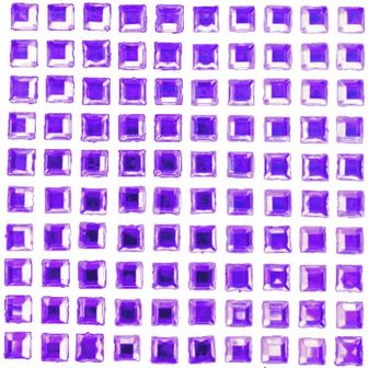 Стразы самоклеящиеся "deVENTE. Square" акриловые, размер 6 мм, карточка 86x86 мм, фиолетовые, 100 шт в пластиковом пакете с блистерным подвесом 8002022