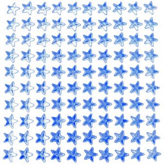 Стразы самоклеящиеся "deVENTE. Star" акриловые, размер 8 мм, карточка 90x90 мм, голубые, 100 шт в пластиковом пакете с блистерным подвесом 8002007