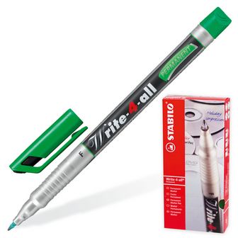Маркерная ручка перманентная Stabilo Write-4-all зеленая 0,7мм 156/36