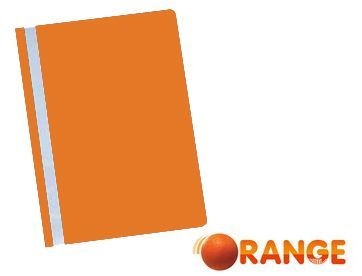 Скоросшиватель пластиковый 120/180 мкм, оранжевый, Orange Peel (25/400) 1810-40