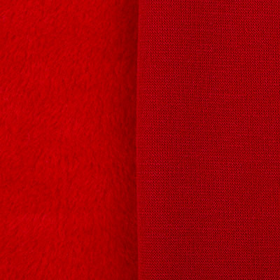 Плюш трикотажный "Gamma" ФАСОВКА 50 x 50 см 390±10 г/кв.м 50% хлопок, 50% полиэстер красный 19-1664