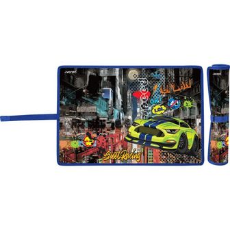 Накладка на стол "deVENTE. Street Racing" 43x29 см, пластиковая 500 мкм, с цветным рисунком, с окантовкой и застежкой-липучкой, в пластиковом пакете 8061114