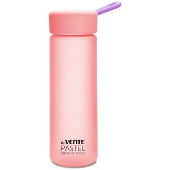 Бутылочка "deVENTE. Pastel" 500 мл, 20,5x6,4x6,4 см, пластиковая, пастельная розовая c сиреневой петелькой 8090939