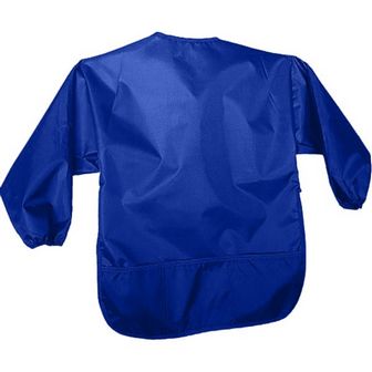 Фартук-накидка для рисования, 44x61 см, с длинными рукавами, водоотталкивающая ткань, 3 кармана, однотонный темно-синий, deVENTE 7042027