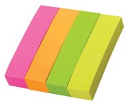 Набор самоклеящихся этикеток-закладок Workmate бумажные ф50х20мм, 4 блока по 40л,  в наборе, 4-х цветные неоновые 003007600