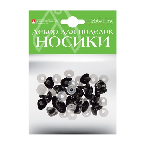 Декоративные элементы "НОСИКИ" ВИНТОВЫЕ ТРЕУГОЛЬНЫЕ (ЧЕРНЫЕ) 16х13ММ, Альт   2-781/15