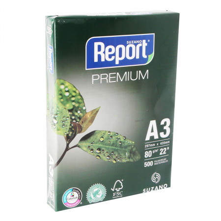Бумага д/ксер. фА3 "REPORT Premium" 500л, 80 г/м2, технология ColorLok, класс B+, SUZANO (5/100) БП-00000462