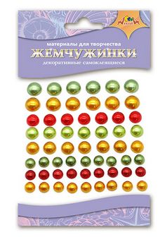 Материалы д/тв. ЖЕМЧУЖИНКИ самоклеящиеся Ассорти 5, Апплика С3738-05