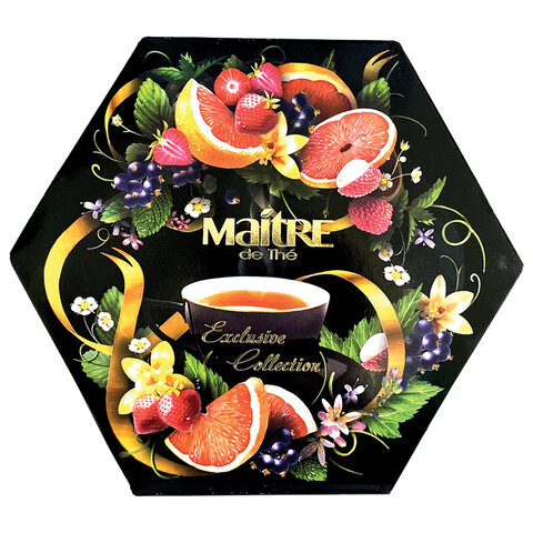 Чай MAITRE "Exclusive Collection" ассорти 12 вкусов, НАБОР 60 пакетиков, бак301 621626