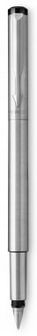 Ручка перьевая PARKER Vector Standard F03 Stainless Steel CT F сталь нержавеющая подар.кор 2025443