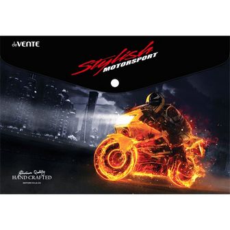 Папка-конверт на кнопке фА4 "deVENTE. Motorcycle Style", 150 мкм, непрозрачная с рисунком 3079093