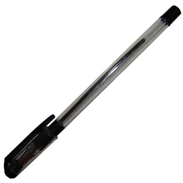 Ручка шар. Workmate черная с масл.чернилами, корпус прозрачный, резиновый грип, 0.5 мм  (12/144) 049006001