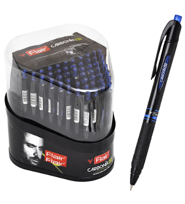 Ручка шар. автомат., Flair CARBONIX RT синяя, 0,7 мм, карбоновый корпус F-1364/син.