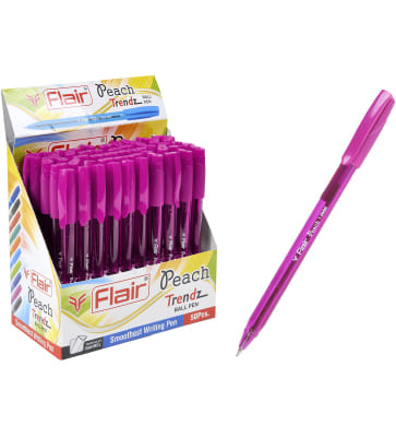 Ручка шар., Flair PEACH TRENDZ, 1.0мм, трехгранный корпус, розовая, колпачок-цвет чернил F-1150-T/роз.