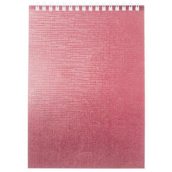 Блокнот на гребне фА5 80л. "Metallic", розовый, обложка бумвинил, Хатбер 80Б5бвВ1гр
