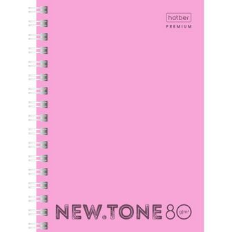 Записная книжка на гребне фА6 80л. "NEWtone. PASTEL. ПИОН", Хатбер 80ЗК6A1гр_05018