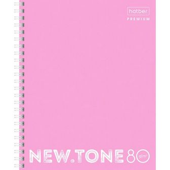 Тетрадь 80л. кл., на гребне, "NEWtone PASTEL ПИОН", Хатбер (4/48) 80Т5лA1гр_05018