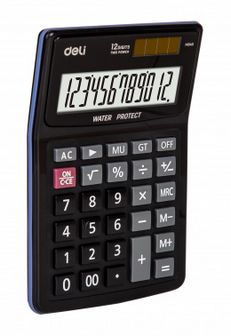Калькулятор Deli 12-разр. настольный черный EM04031