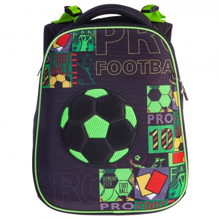 Рюкзак школьный ERGONOMIC Classic"Футбол" 37Х29Х17 см EVA материал светоотраж. 2 отделения 2 кармана с расширением в комплекте с термосумкой, Хатбер NRk_60011
