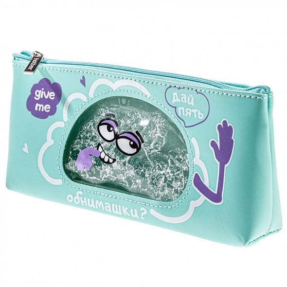 Пенал - косметичка "ЛЬДИНКИ. Give me five!" 205х85х35мм на молнии мягкий, Хатбер NPn_34067 