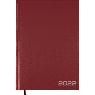 Ежедневник датированный 2022 фА5 352стр., "Attomex" бордовый, офсет 60 г/м?, твердая обложка из бумвинила, тиснение фольгой 2232173