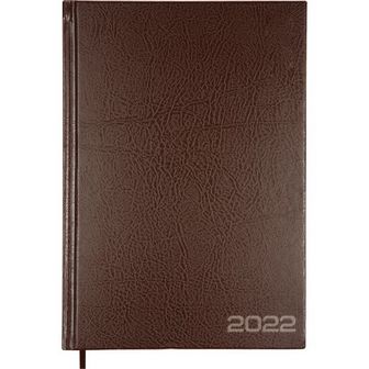 Ежедневник датированный 2022 фА5 352стр., "Attomex" коричневый, офсет 60 г/м?, твердая обложка из бумвинила, тиснение фольгой 2232174