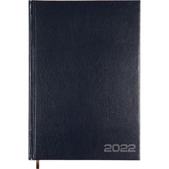 Ежедневник датированный 2022 фА5 352стр., "Attomex" темно-синий, офсет 60 г/м?, твердая обложка из бумвинила, тиснение фольгой 2232176