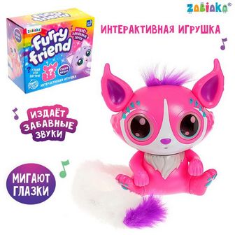 ZABIAKA Игрушка интерактивная "Пушистик" свет, звук, МИКС 4356406 4356406