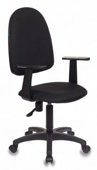 Кресло с подлокотниками черный Престиж+ крестовина пластик CH-1300